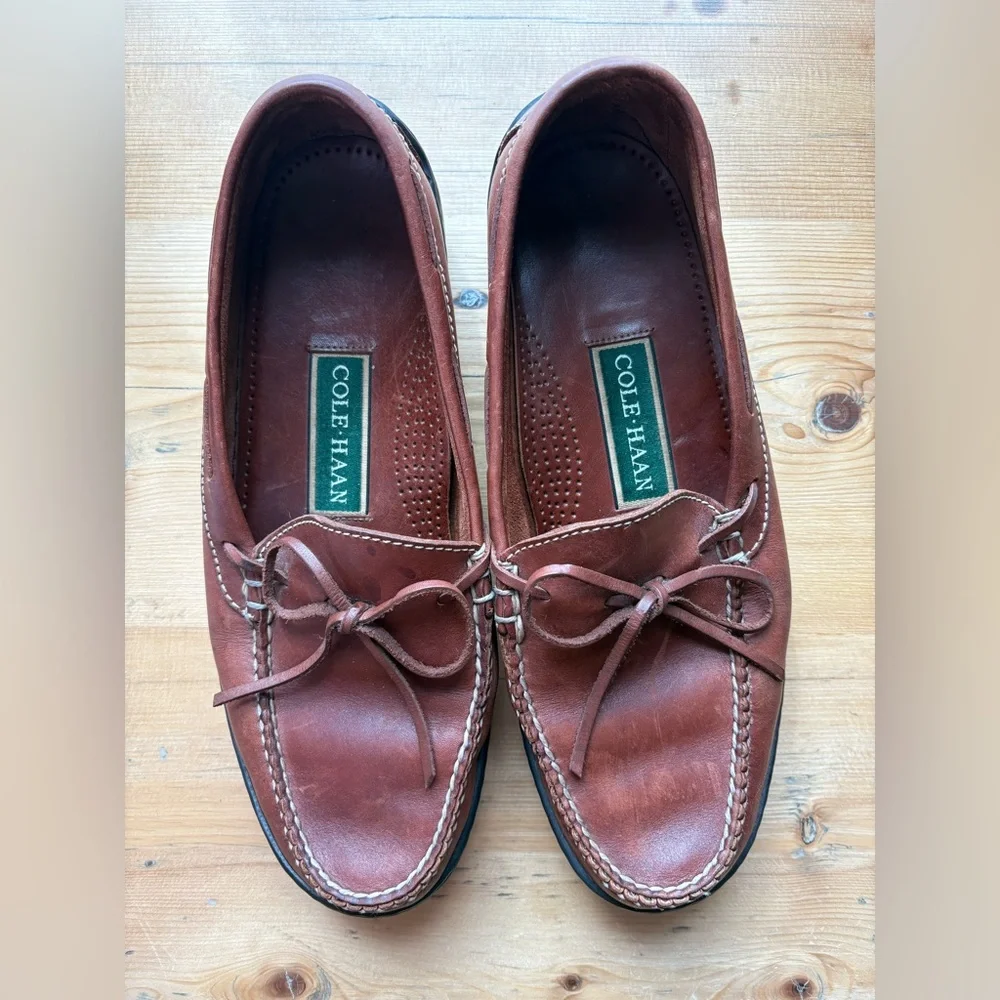 Cole Haan Men's Brown Leather Slip-On Loafers Size 9 Great Used Condition